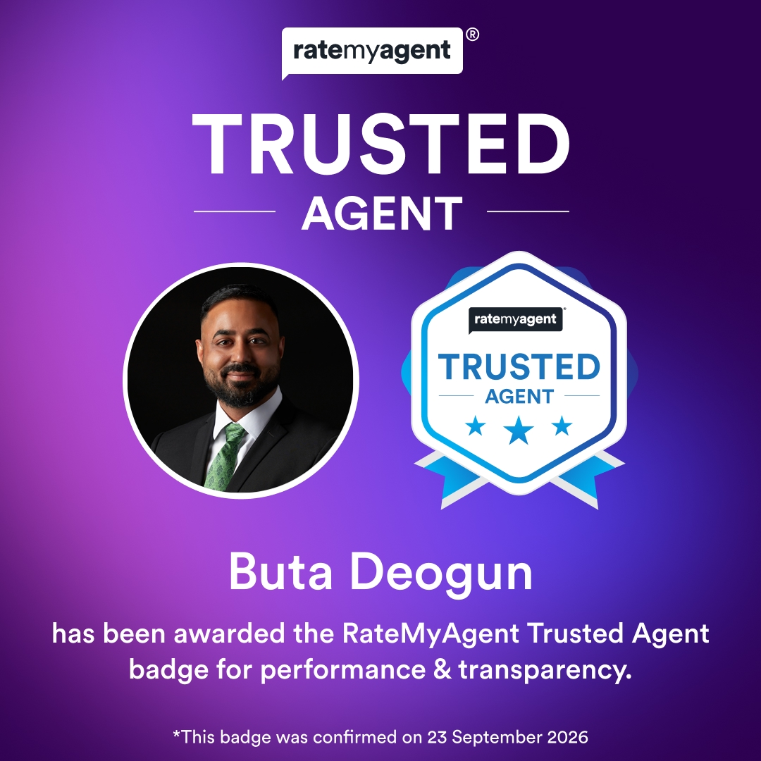 Buta Deogun: RateMyAgent Trusted Agent for performance and transparency. Confirmed 23 September 2026.