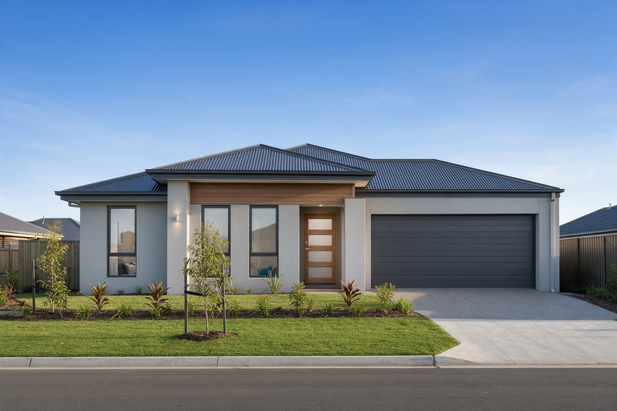 AI-generated sample photo of a home exterior, not this property.