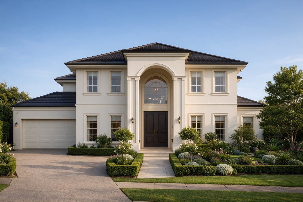 AI-generated sample photo of a home exterior, not this property.