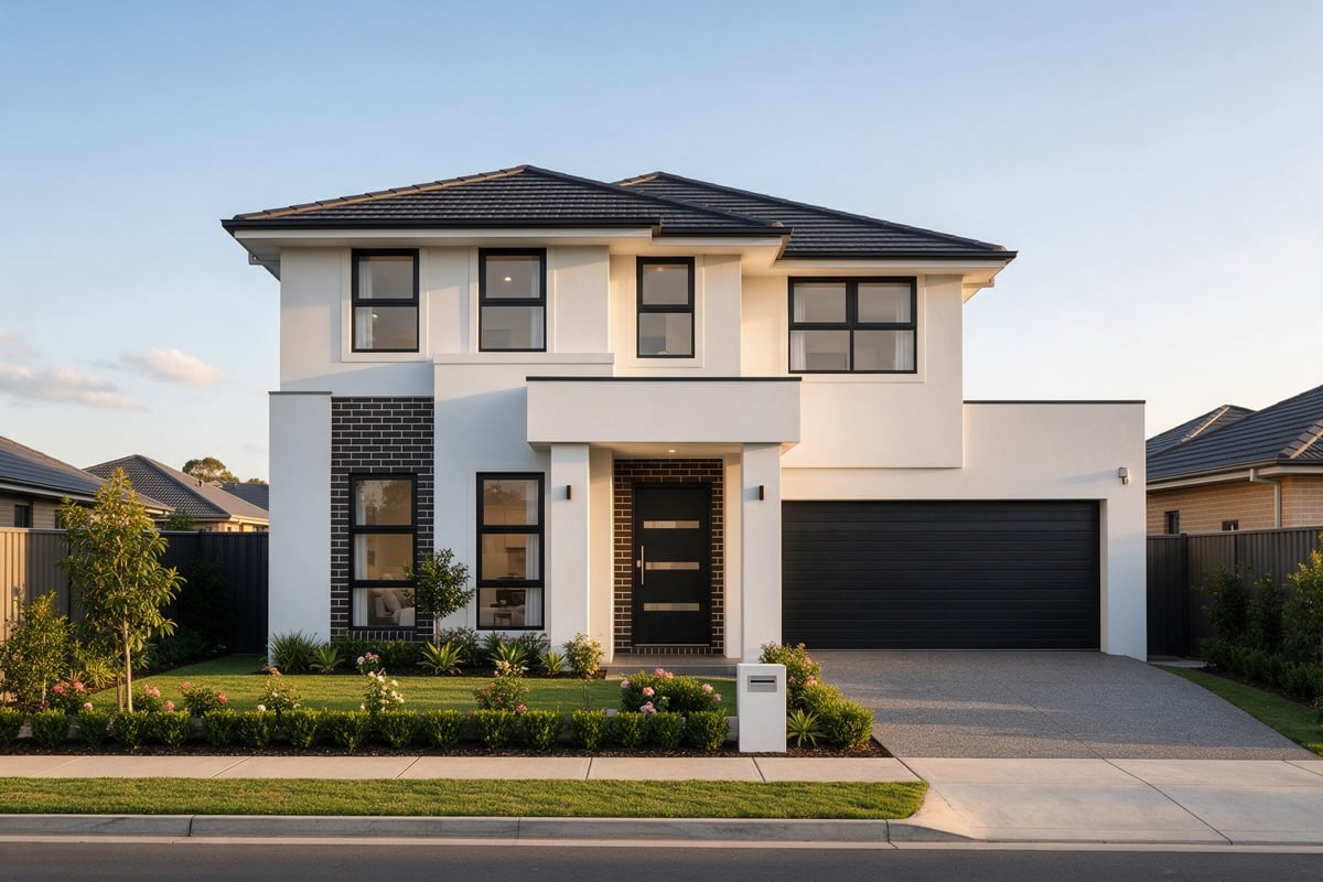 AI-generated sample photo of a home exterior, not this property.