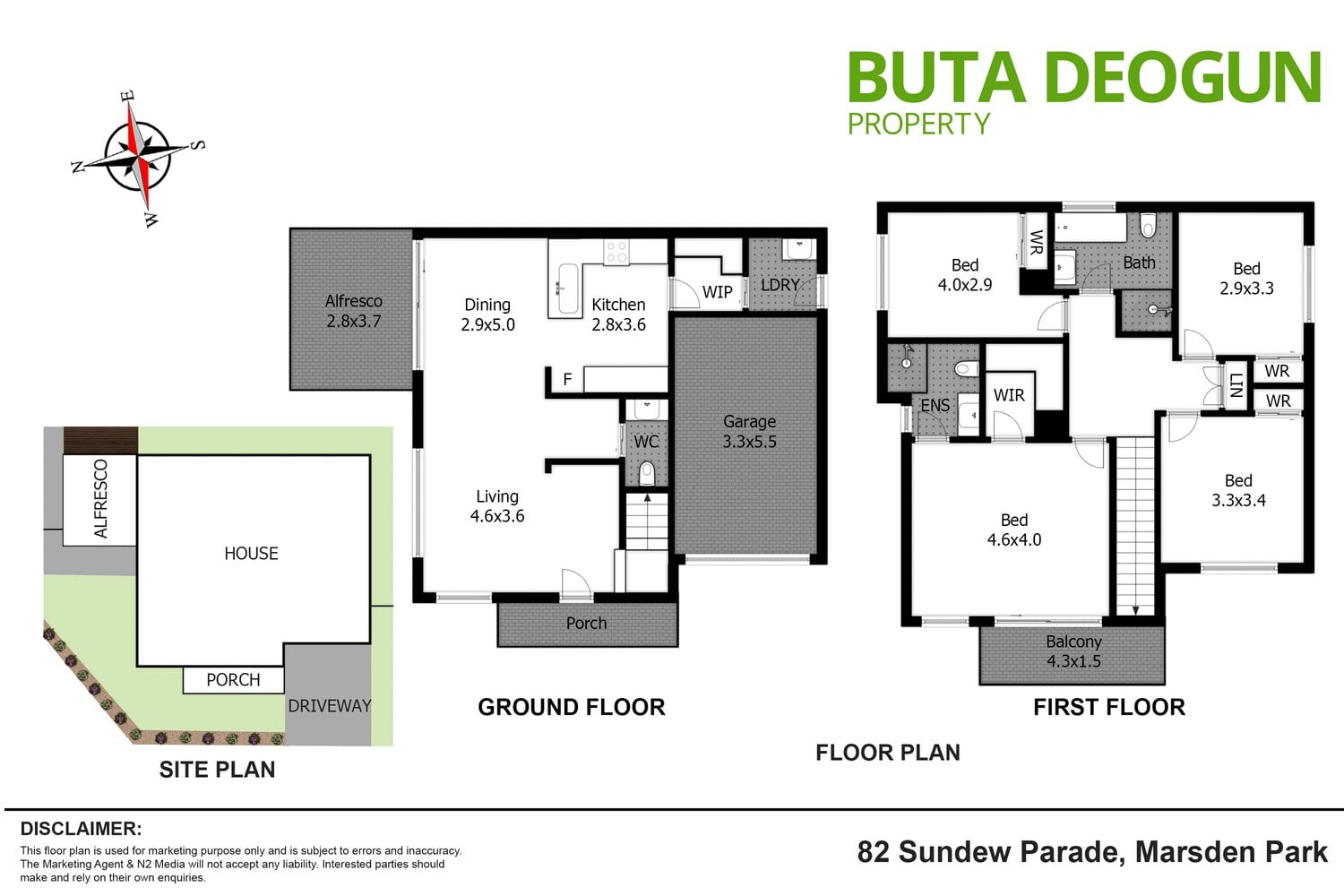 Floorplan 1 for 82 Sundew Parade, Marsden Park NSW 2765