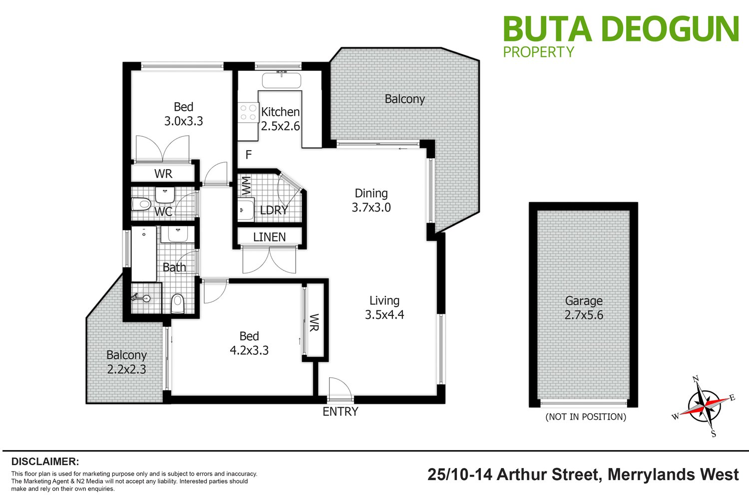 Floorplan 1 for 25/10-14 Arthur Street, Merrylands NSW 2160