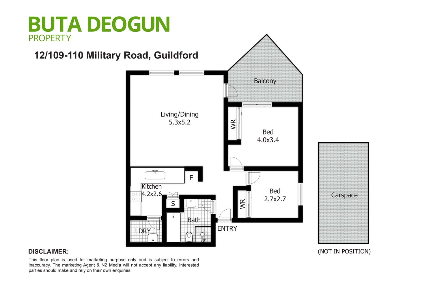Floorplan 1 for 12/109-110 Military Road, Guildford NSW 2161