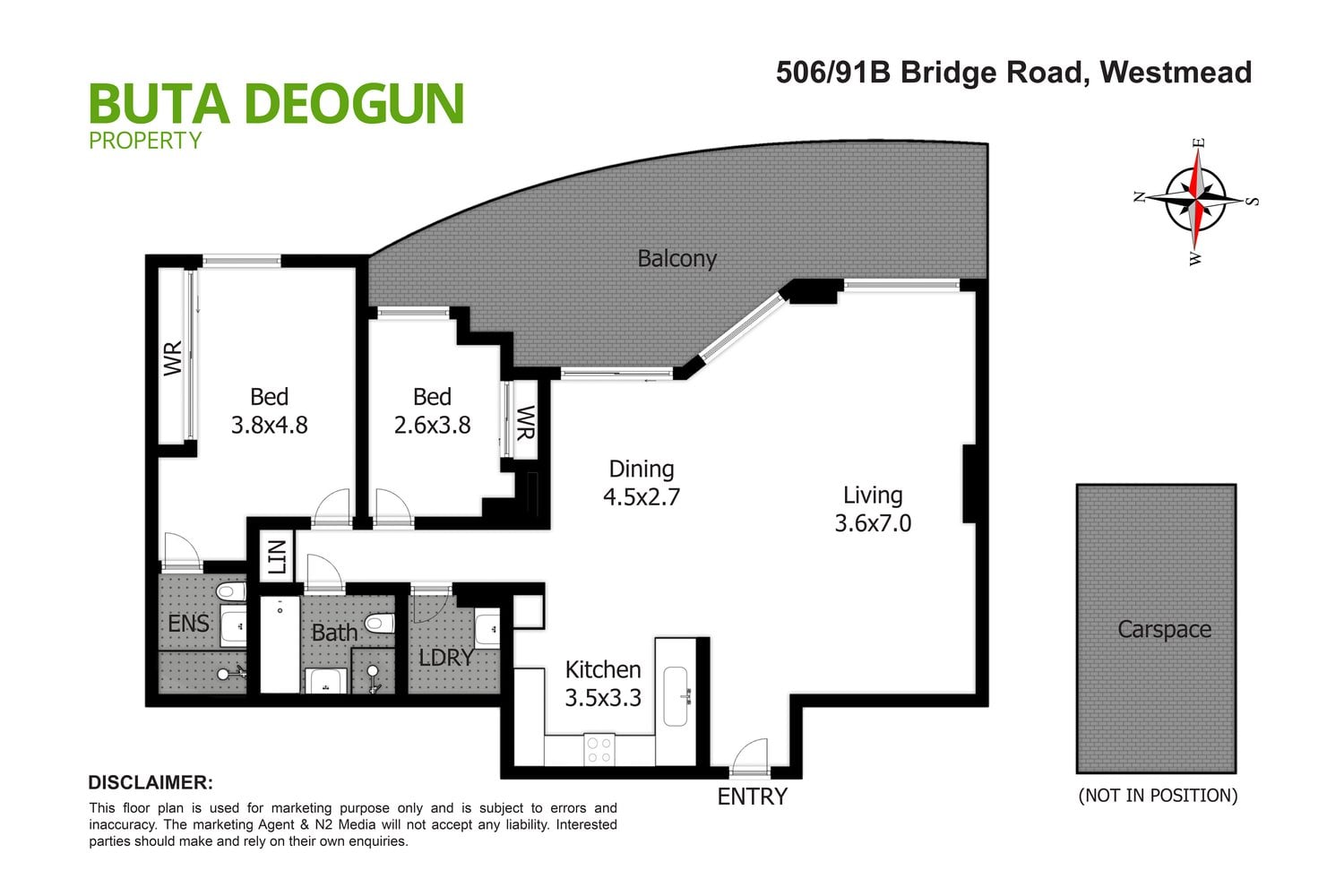 Floorplan 1 for 506/91B Bridge Road, Westmead NSW 2145