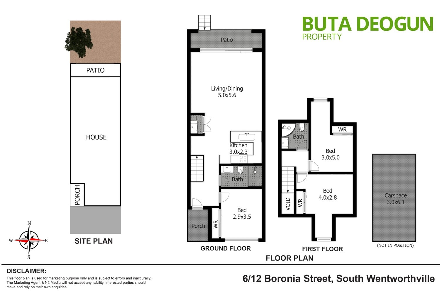 Floorplan 1 for 6/12 Boronia Street, South Wentworthville NSW 2145