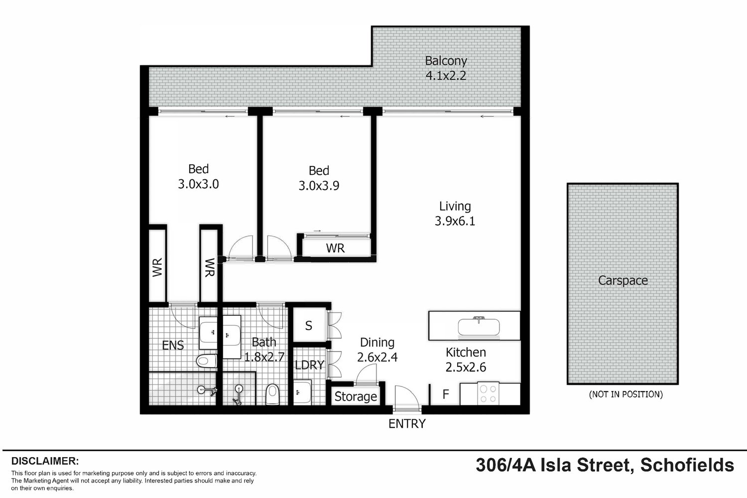 Floorplan 1 for 306/4a Isla Street, Schofields NSW 2762